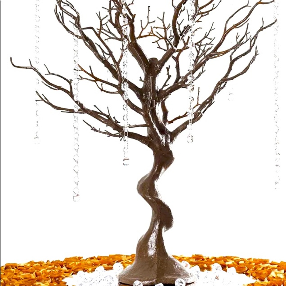 30'' Metallic Natural Manzanita Centerpiece Tree + 8pcs Acrylic Chains